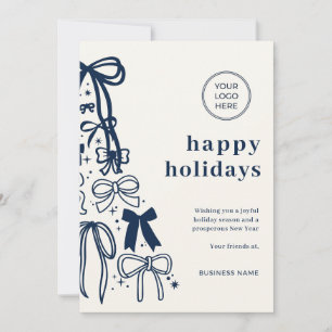 Modern Corporate Blue Christmas Holiday Card