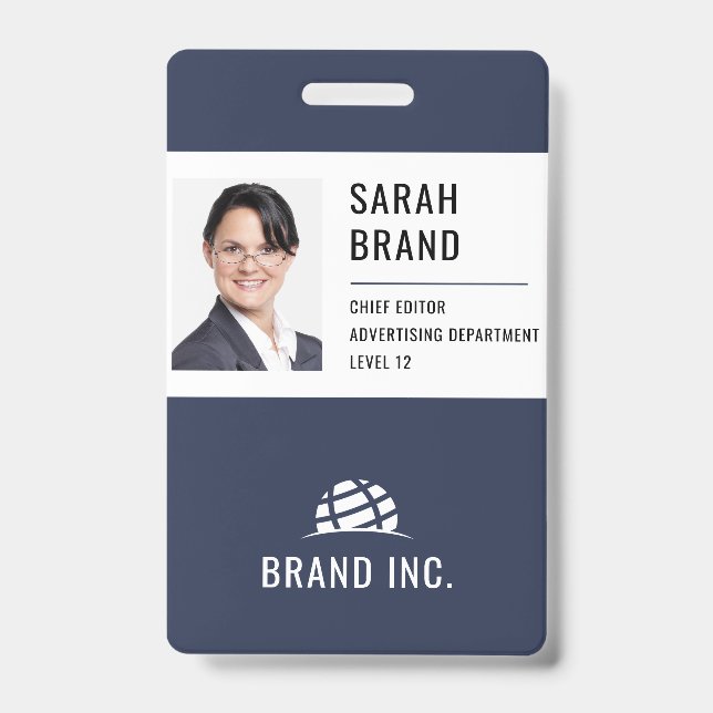 Modern Corporate Business ID Badge (Front)