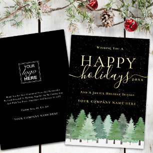 Modern Corporate Christmas Business Logo Gold