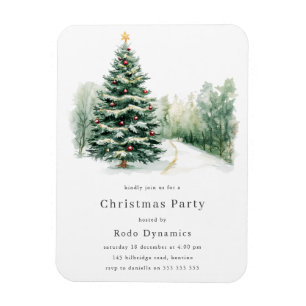 Modern Corporate Christmas Party Invitation Magnet