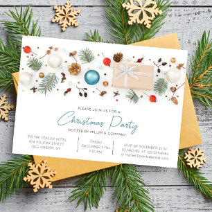Modern Corporate Christmas Party Minimalist Chic Invitation