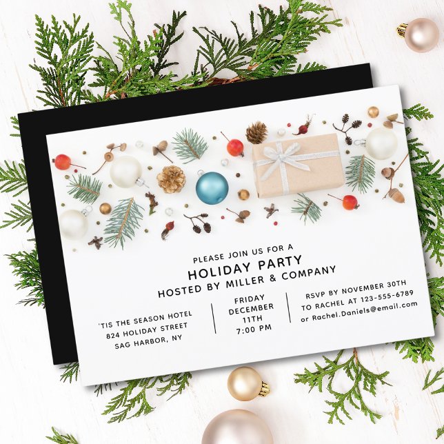 Modern Corporate Christmas Party Minimalist Chic Invitation (Creator Uploaded)