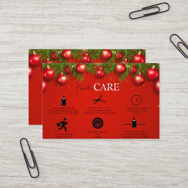 Modern Corporate Christmas Season  Business Card (Front/Back In Situ)