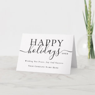 Modern Corporate Christmas Snow Business Logo Holiday Card