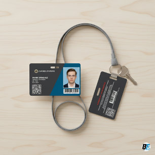 Modern Corporate Employee Photo ID Badge - Custom 