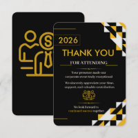 Modern Corporate Event Invitation Thank You Card