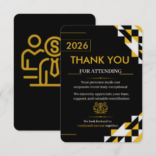 Modern Corporate Event Invitation Thank You Card