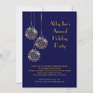 Modern Corporate Holiday Party Invitation - blue