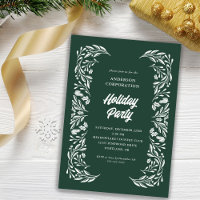 Modern Corporate Holiday Party White Foliage