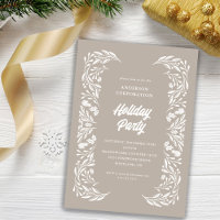 Modern Corporate Holiday Party White Foliage