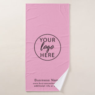 Modern Corporate Identity Custom Logo, Name & URL Bath Towel