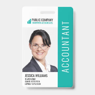 Modern Corporate Logo Photo Employee ID Badge