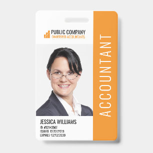 Modern Corporate Logo Photo Employee ID Badge