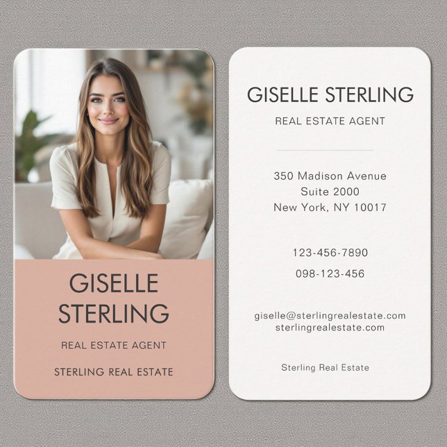 Modern Corporate Real Estate Agent Business Card (Creator Uploaded)