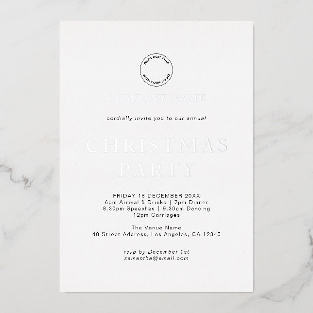 Modern Corporate Text Christmas Party Luxury Real (Front)