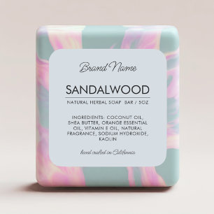 Modern cosmetics ingredients soap label