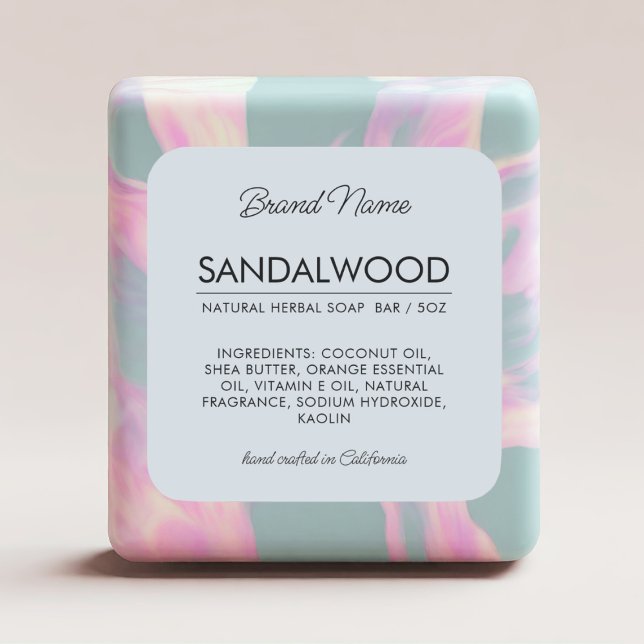 Modern cosmetics ingredients soap label (Creator Uploaded)