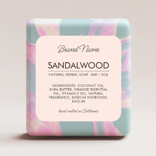 Modern cosmetics ingredients soap label