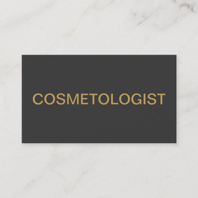 Modern Cosmetologist Professional Business Card (Front)