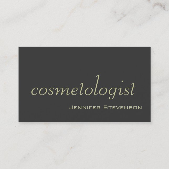 Modern Cosmetologist Professional Business Card (Front)