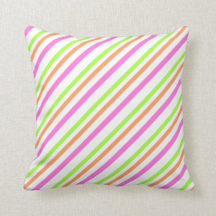 Modern Cotton Candy Stripes Trendy Cushion