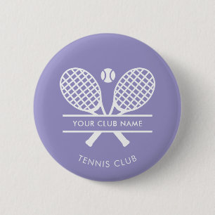 Modern Country Club Name Tennis Team Custom 6 Cm Round Badge