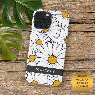 Modern Country Cottage Daisy Floral Pattern iPhone 16 Pro Max Case