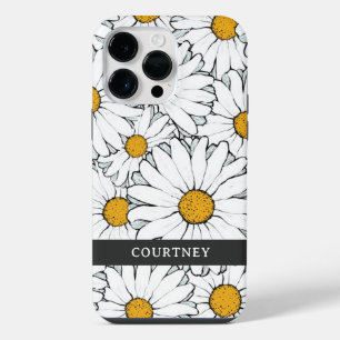 Modern Country Cottage Daisy Floral Pattern iPhone 14 Pro Max Case