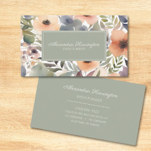 Modern Country Flowers  Business Card
