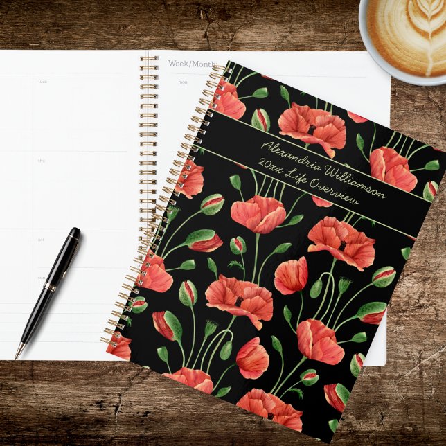 Modern Country Red Poppies Planner (Creator Uploaded)