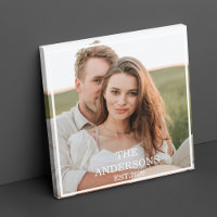 Modern Couple Collage Photo & Minimal Family Gift