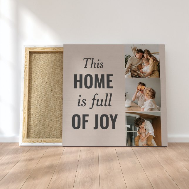 Modern Couple Family Photo & Family Quote Canvas Print (Creator Uploaded)