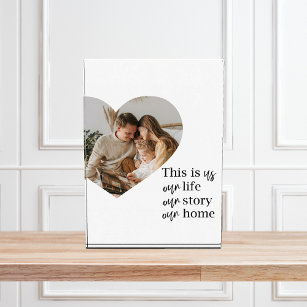 Modern Couple Family Photo & Family Quote Gift