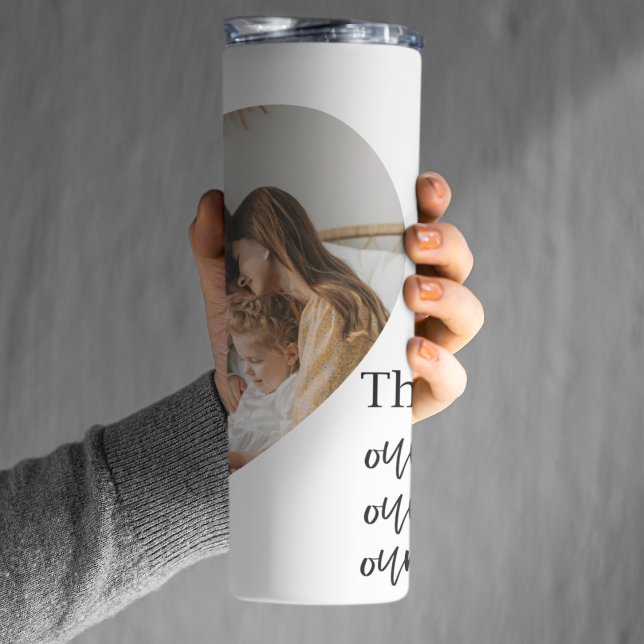 Modern Couple Family Photo & Family Quote Gift Thermal Tumbler (Creator Uploaded)