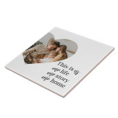 Modern Couple Family Photo & Family Quote Gift Tile (Side)