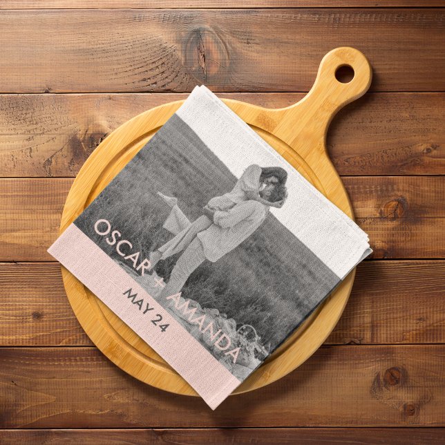 Modern Couple Family Photo & Family Quote GiftMode Tea Towel (Creator Uploaded)