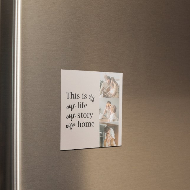 Modern Couple Family Photo & Family Quote Lovely Magnet (Creator Uploaded)
