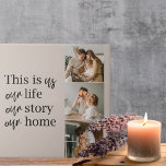 Modern Couple Family Photo & Family Quote Lovely Tile<br><div class="desc">Modern Couple Family Photo & Family Quote Lovely</div>