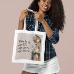 Modern Couple Family Photo & Family Quote Lovely Tote Bag<br><div class="desc">Modern Couple Family Photo & Family Quote Lovely</div>