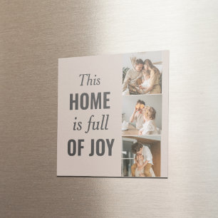 Modern Couple Family Photo & Family Quote Magnet