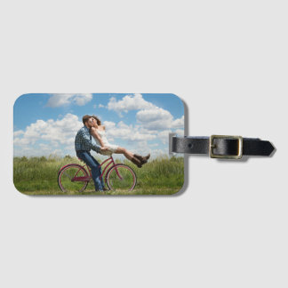 Modern Couple Photo Keepsake Luggage Tag