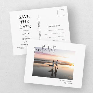 Modern Couple Photo Postcard