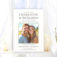 Modern Couple Photo Save The Date Card