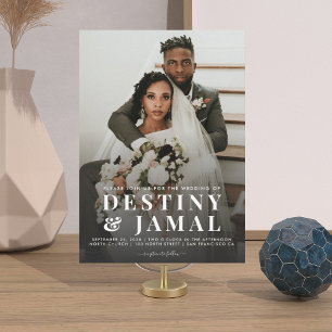 Modern Couple Photo Wedding Invitation