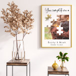 Modern Couple Wedding Photo | Photo Puzzle Poster<br><div class="desc">Celebrate love and joy with our beautiful photo puzzle poster, a perfect gift for a loving couple on any occasion. This personalised puzzle captures cherished moments for an engagement, bridal party, wedding, or anniversary. Add a fantastic photo, the couple's names, and an important date to create a unique and meaningful...</div>