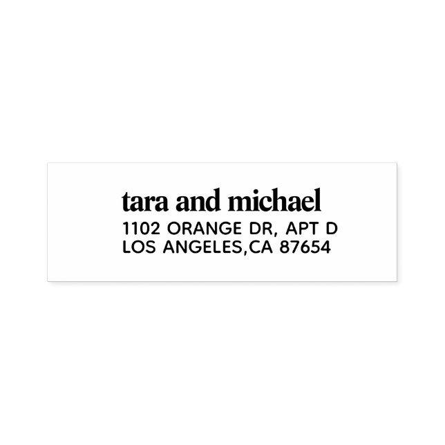 Modern Couples Address Self-inking Stamp (Design)
