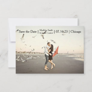 Modern Couple's Photo - 3x5 Save the Date