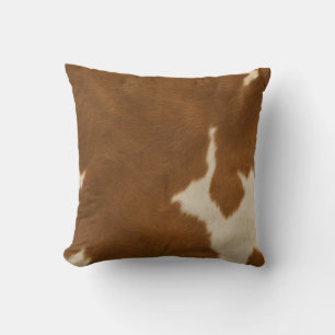 Modern Cow Faux Leather Elegant Collection Cushion