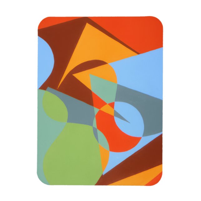 Modern Cowboy Boot Abstract Magnet (Vertical)