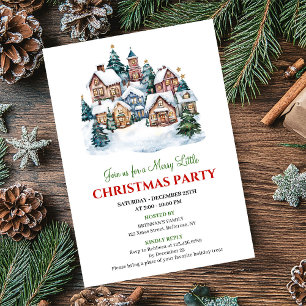 Modern cozy Christmas scene festive dinner invite